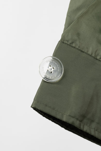Burberry Green Tape Detail Showerproof Hooded Parka