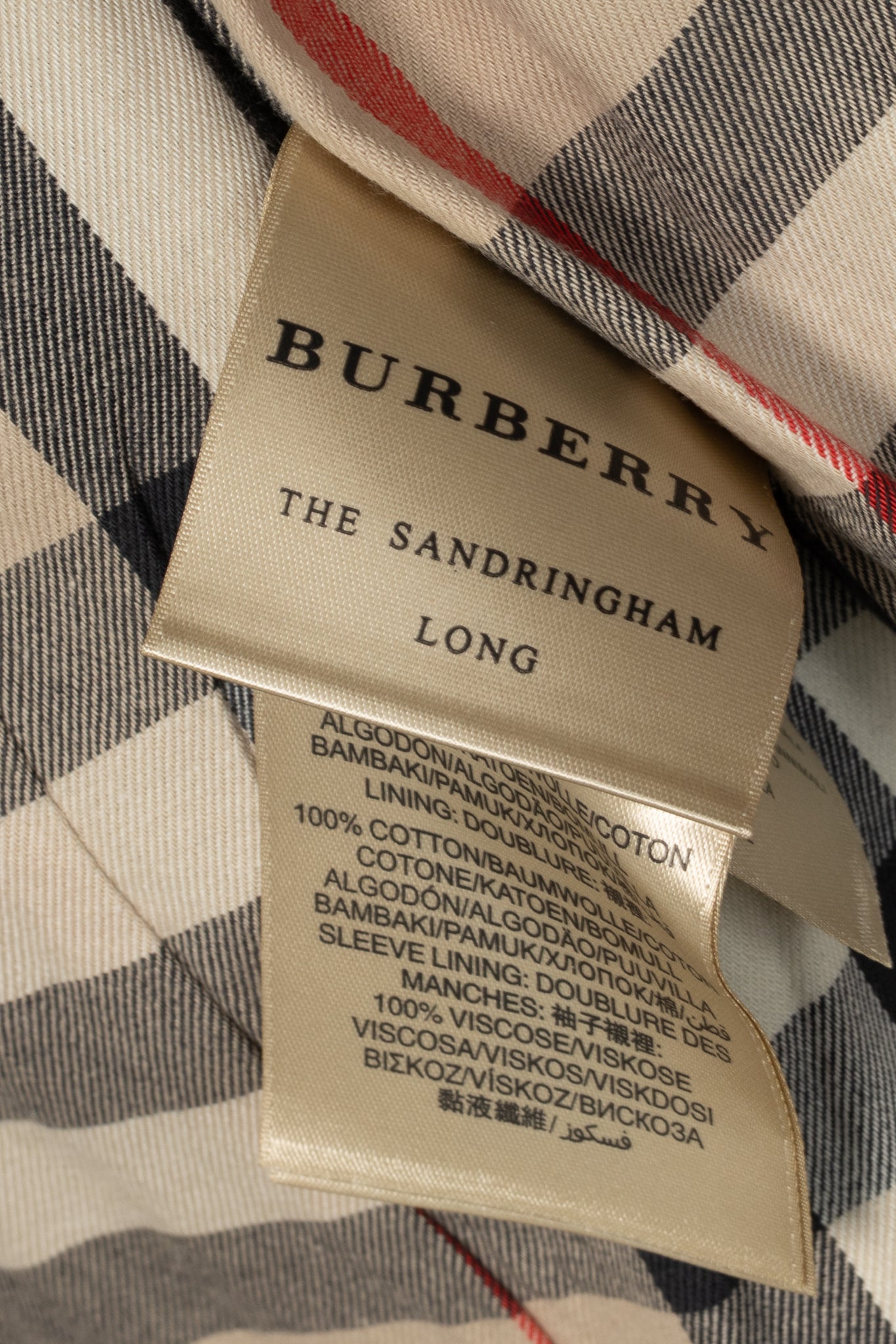 Burberry Sandringham Long Black Belted Double-Breasted Trench Coat