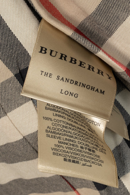Burberry Sandringham Long Black Belted Double-Breasted Trench Coat
