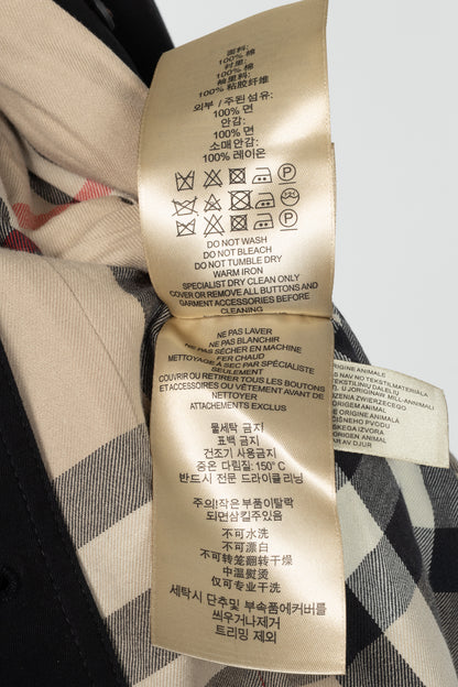 Burberry Sandringham Long Black Belted Double-Breasted Trench Coat