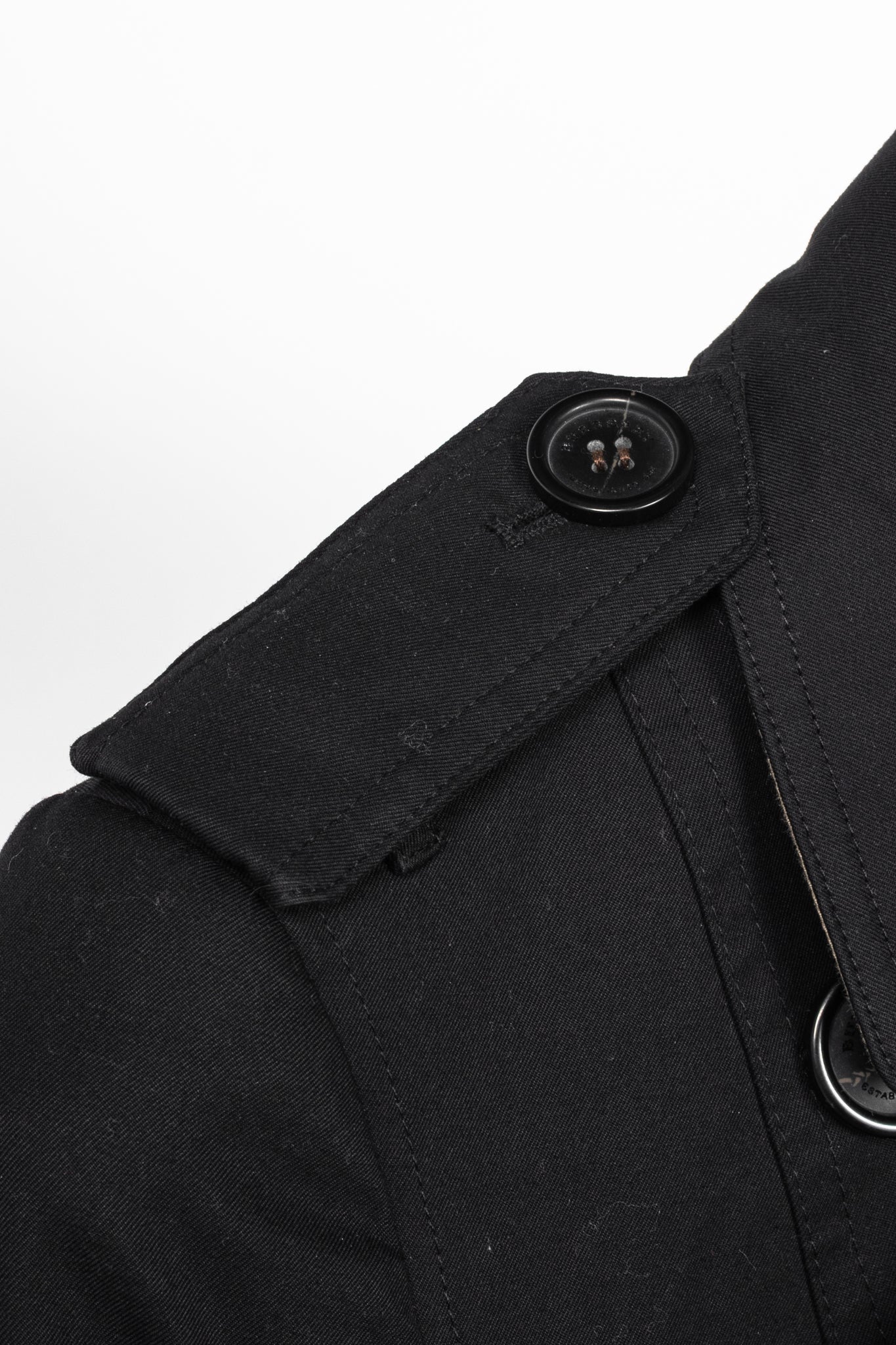 Burberry Sandringham Long Black Belted Double-Breasted Trench Coat