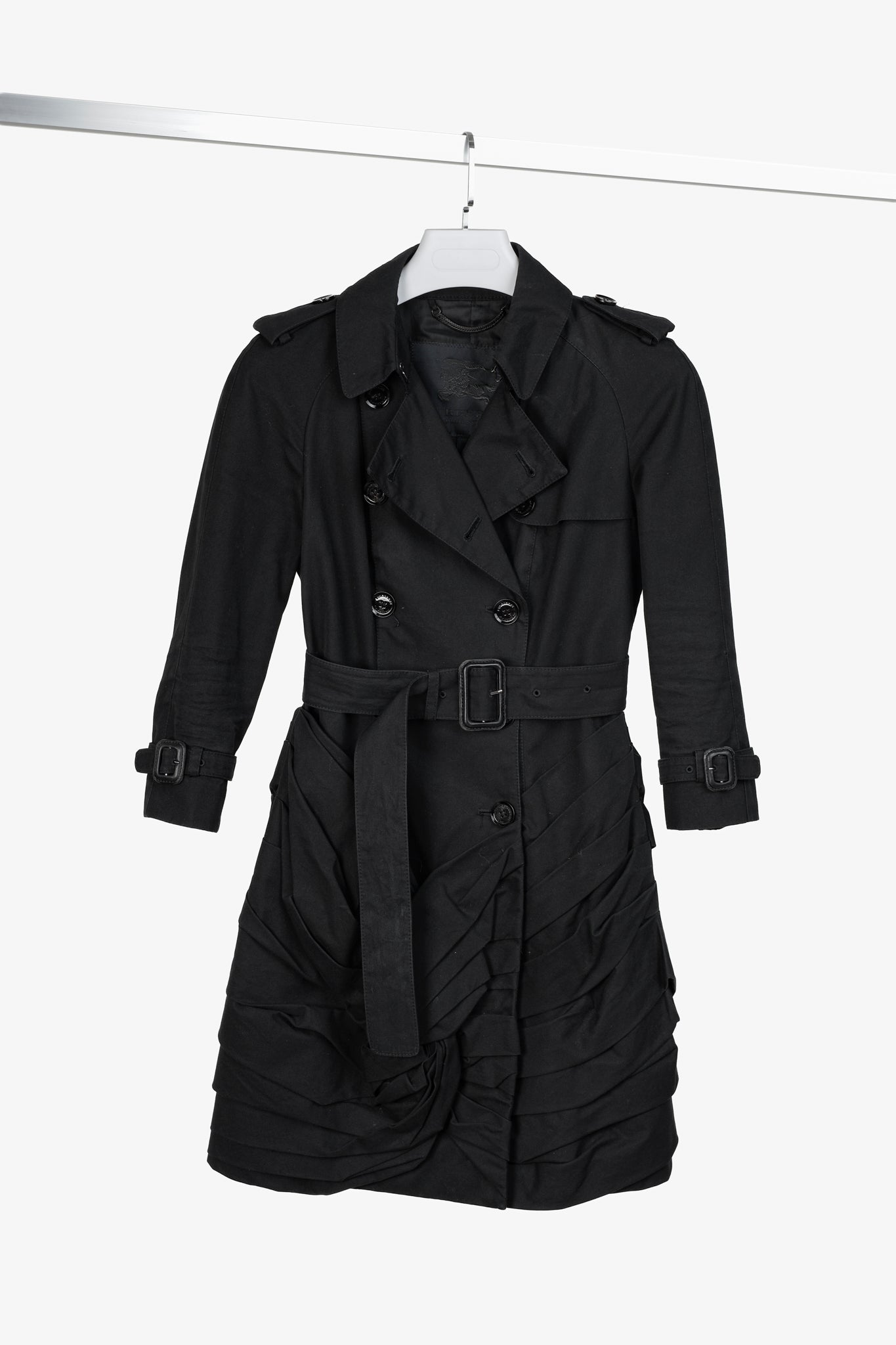 Burberry Prorsum Ruffled Hem Trench Coat