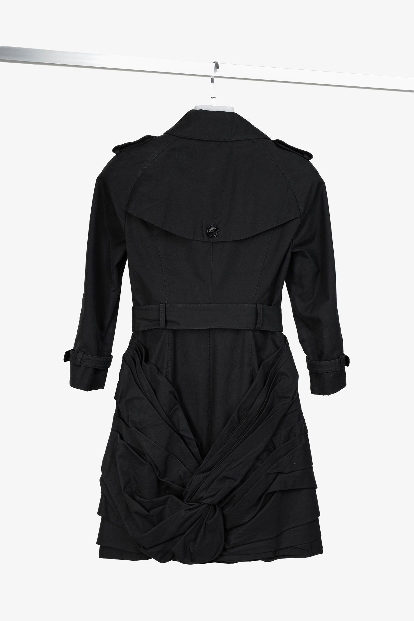 Burberry Prorsum Ruffled Hem Trench Coat