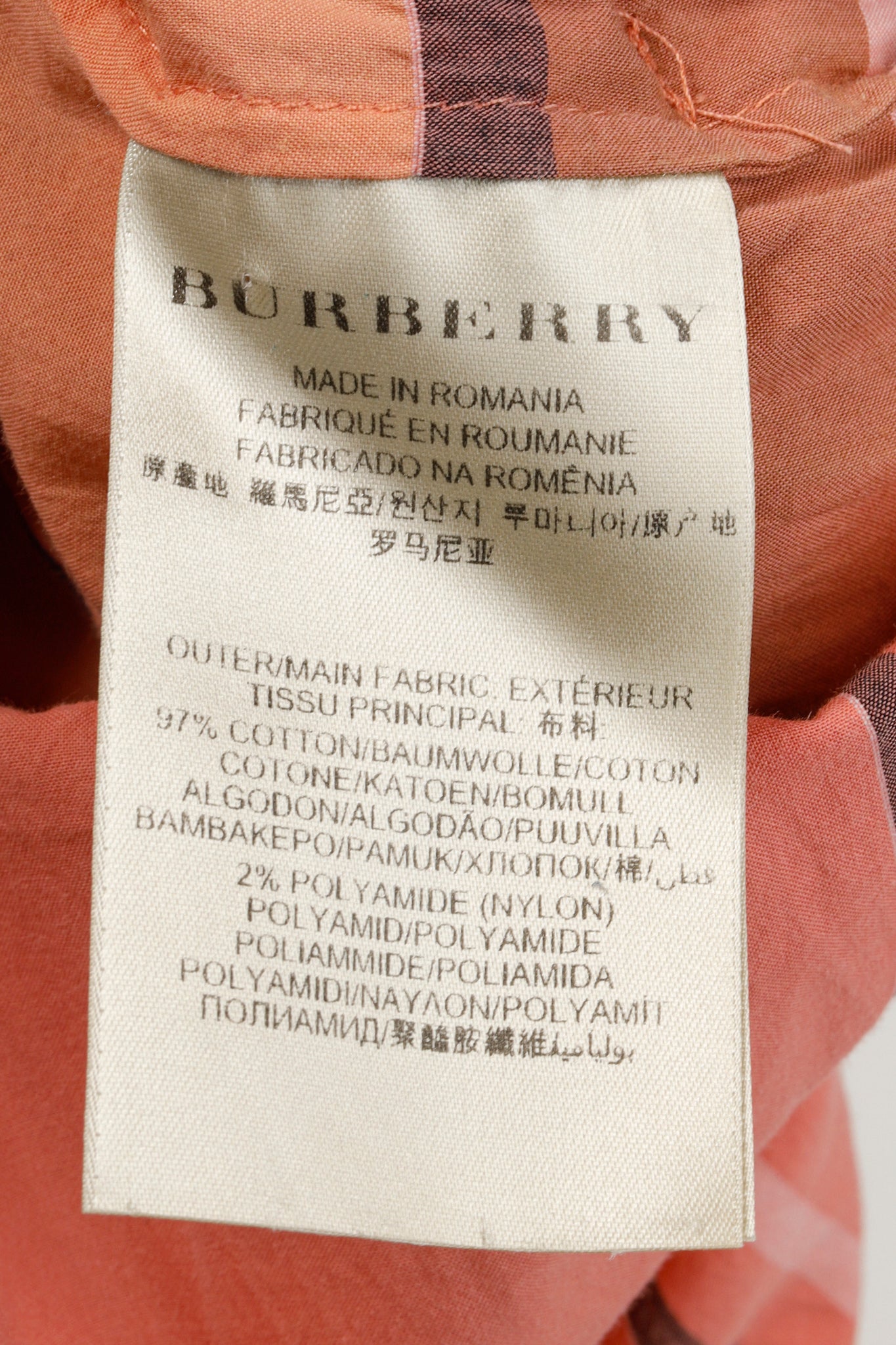 Burberry Brit Pink Check Belted Shift Dress