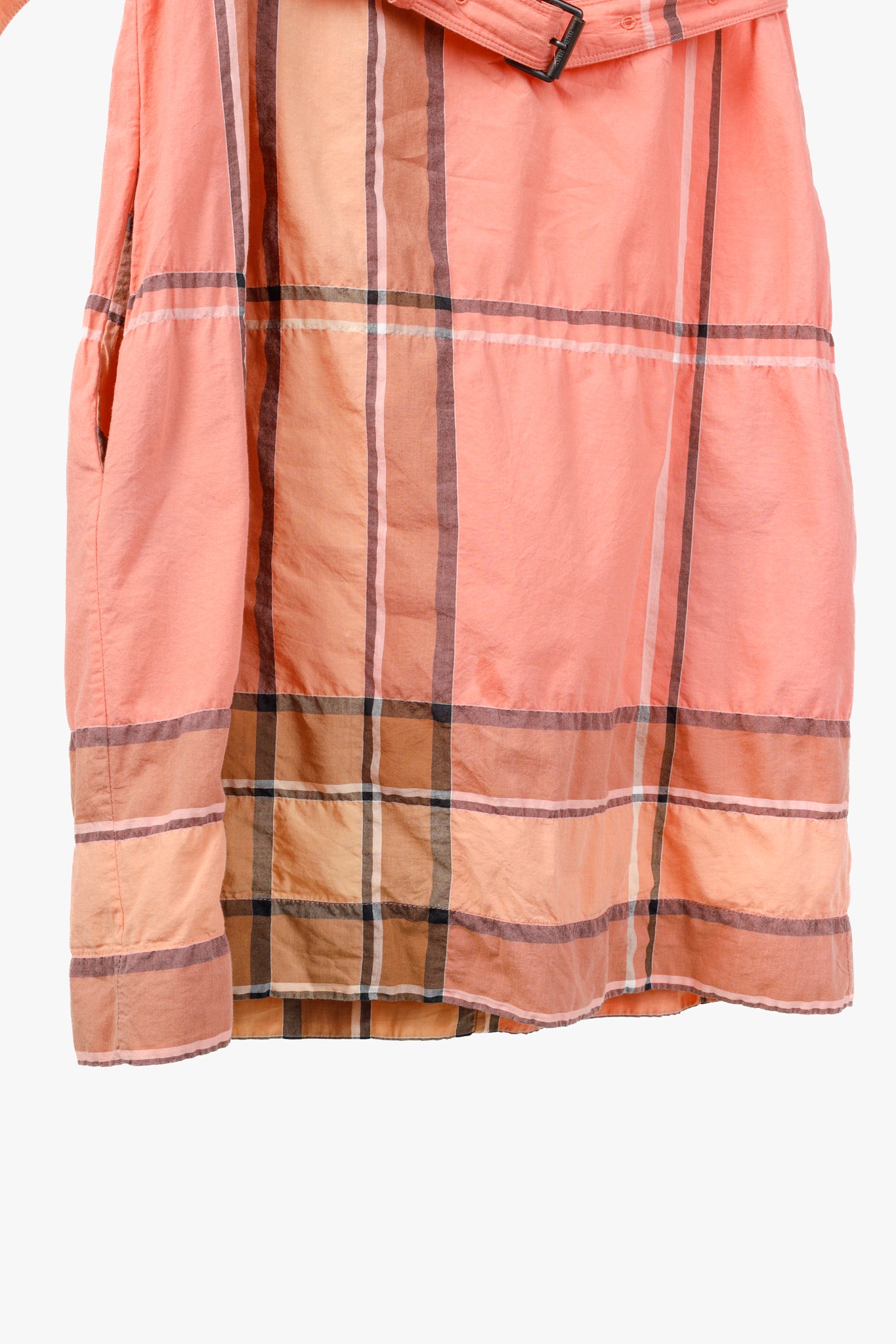 Burberry Brit Pink Check Belted Shift Dress