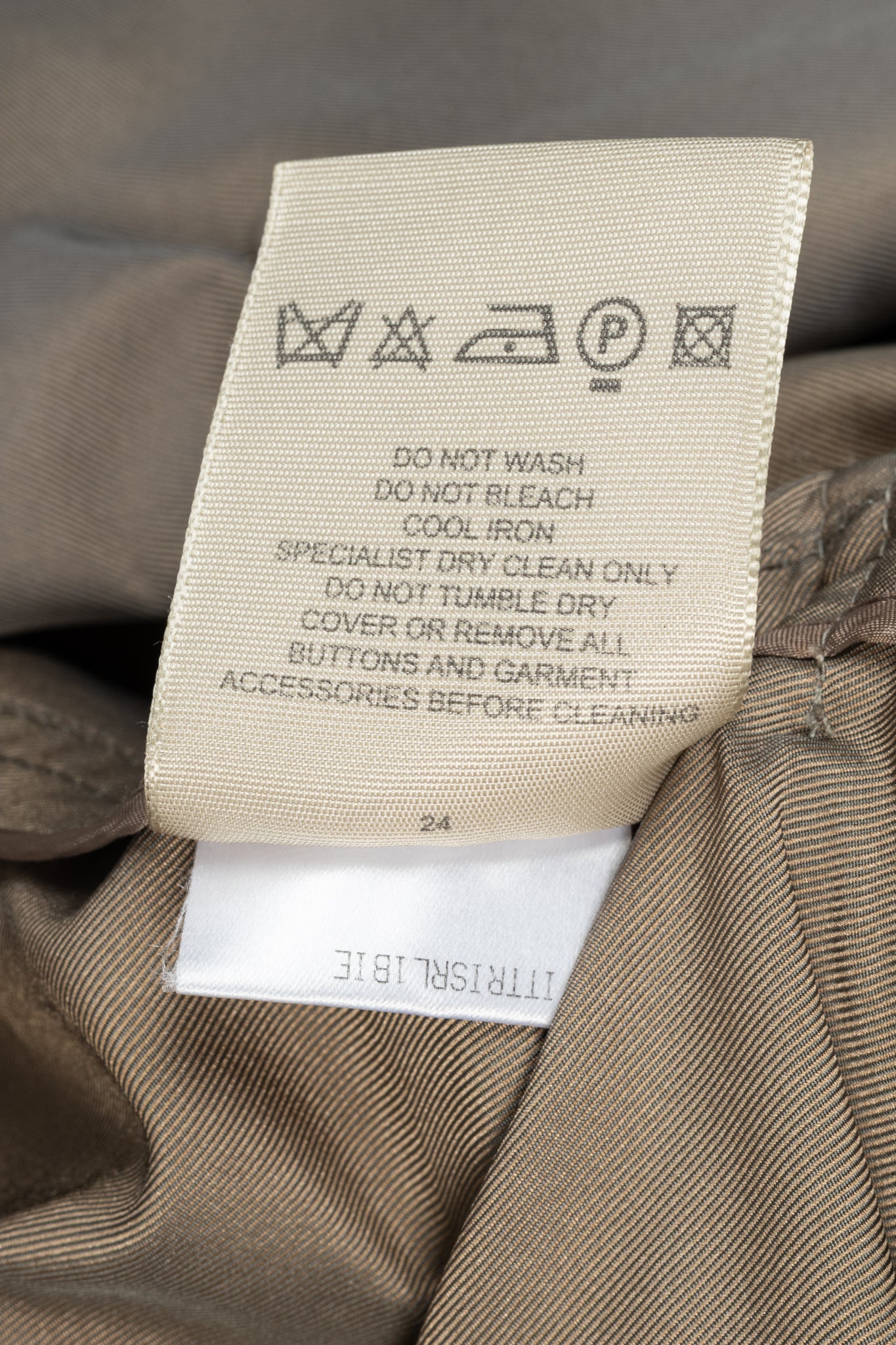 Burberry Taupe Taffeta Double-Breasted Belted Short Trench Jacket