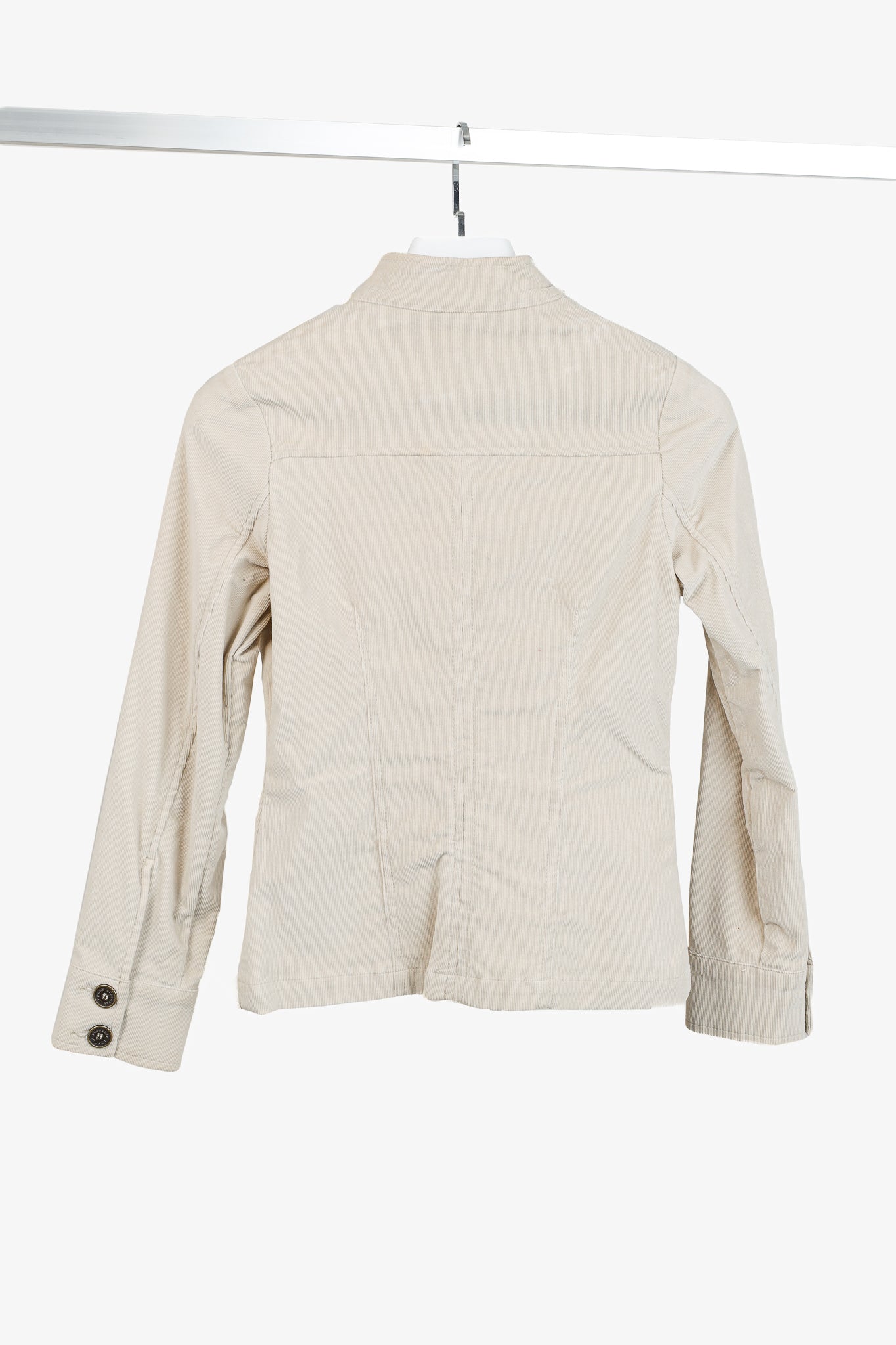 Burberry Beige Corduroy Buttoned Jacket