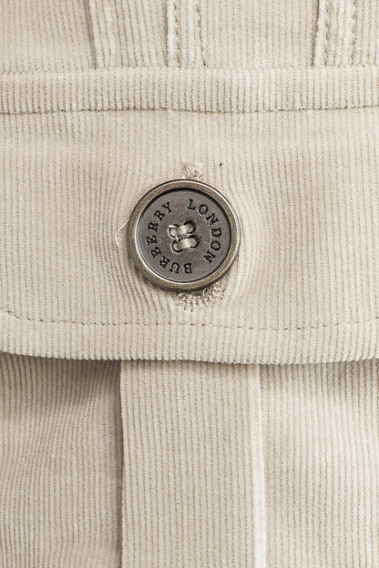 Burberry Beige Corduroy Buttoned Jacket