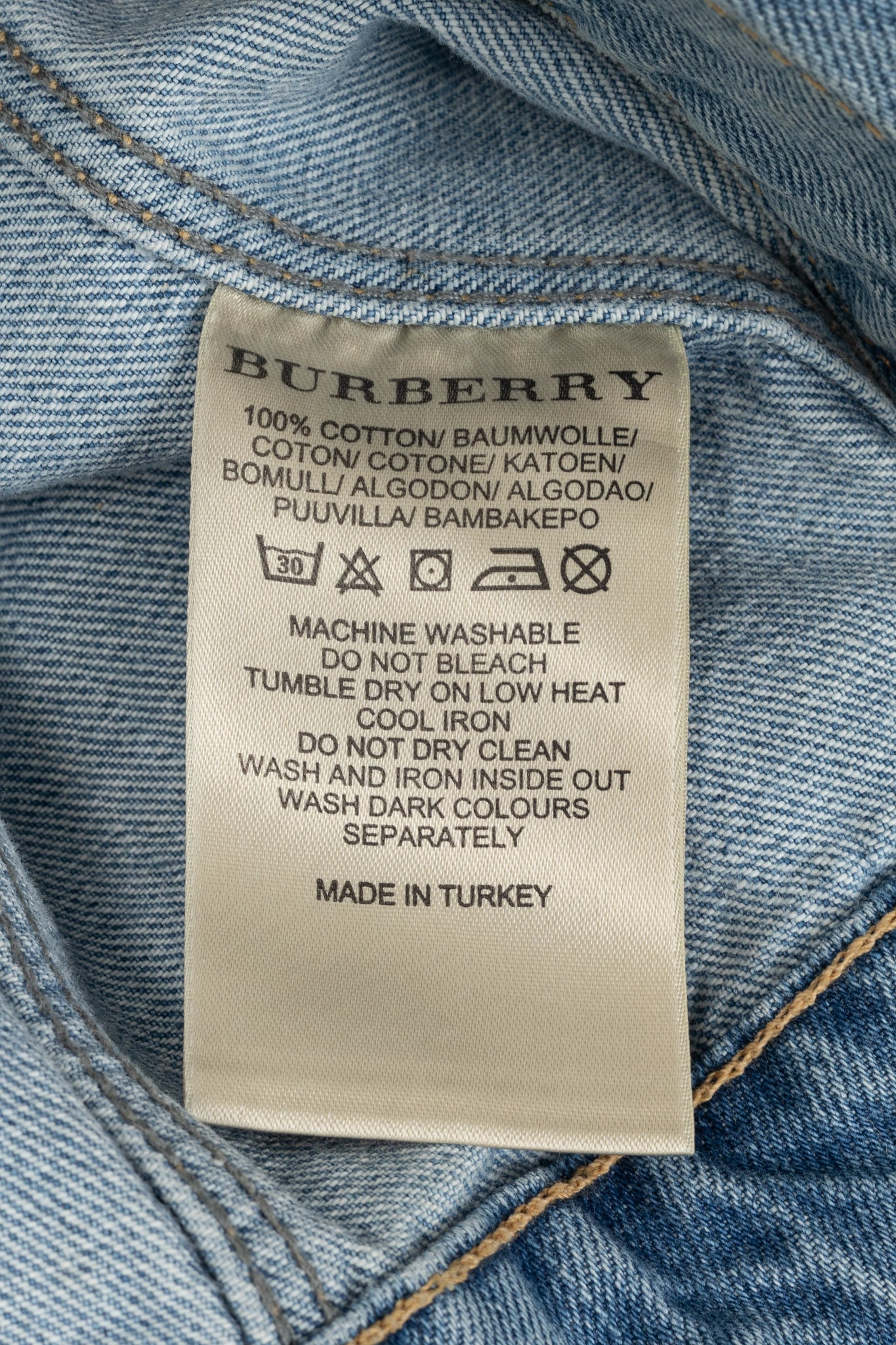 Burberry Brit Blue Faded Cotton Denim Jacket