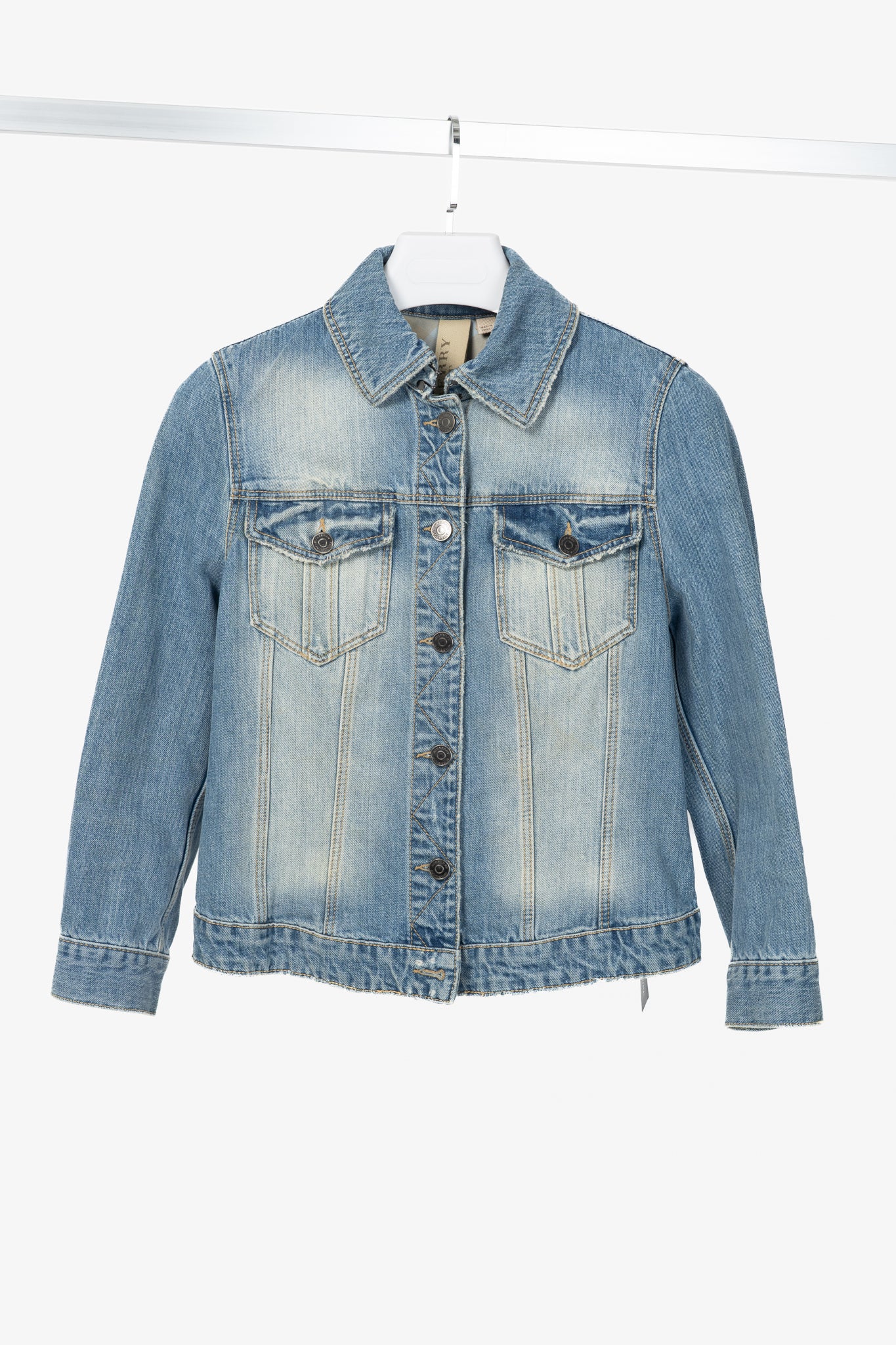 Burberry Brit Blue Faded Cotton Denim Jacket