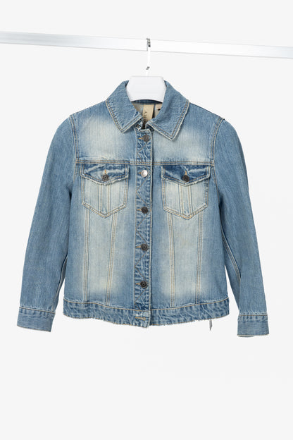 Burberry Brit Blue Faded Cotton Denim Jacket