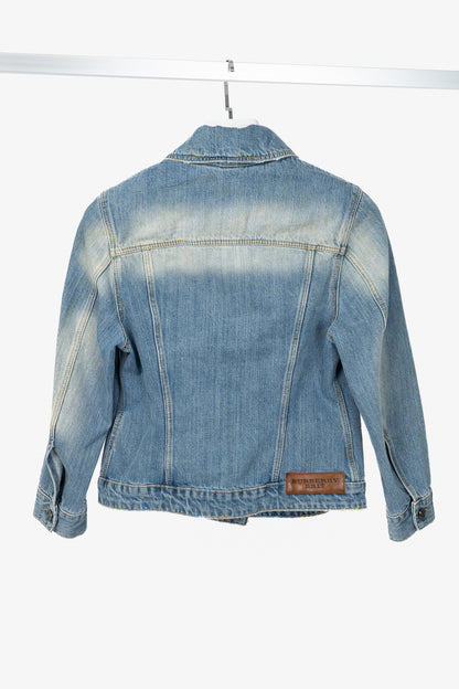 Burberry Brit Blue Faded Cotton Denim Jacket