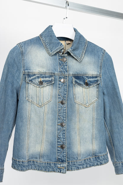 Burberry Brit Blue Faded Cotton Denim Jacket
