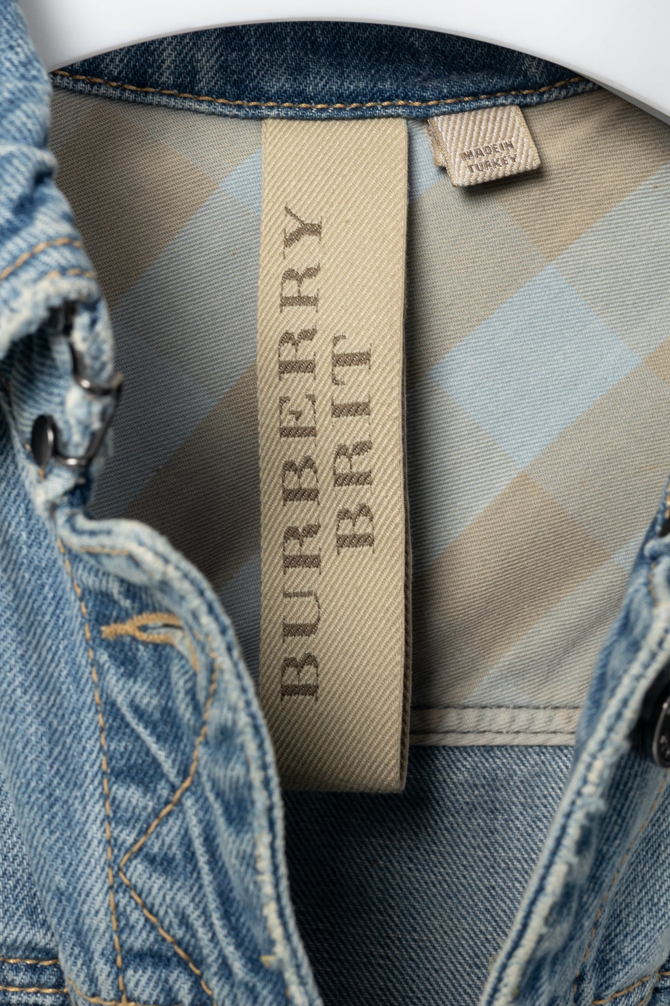 Burberry Brit Blue Faded Cotton Denim Jacket