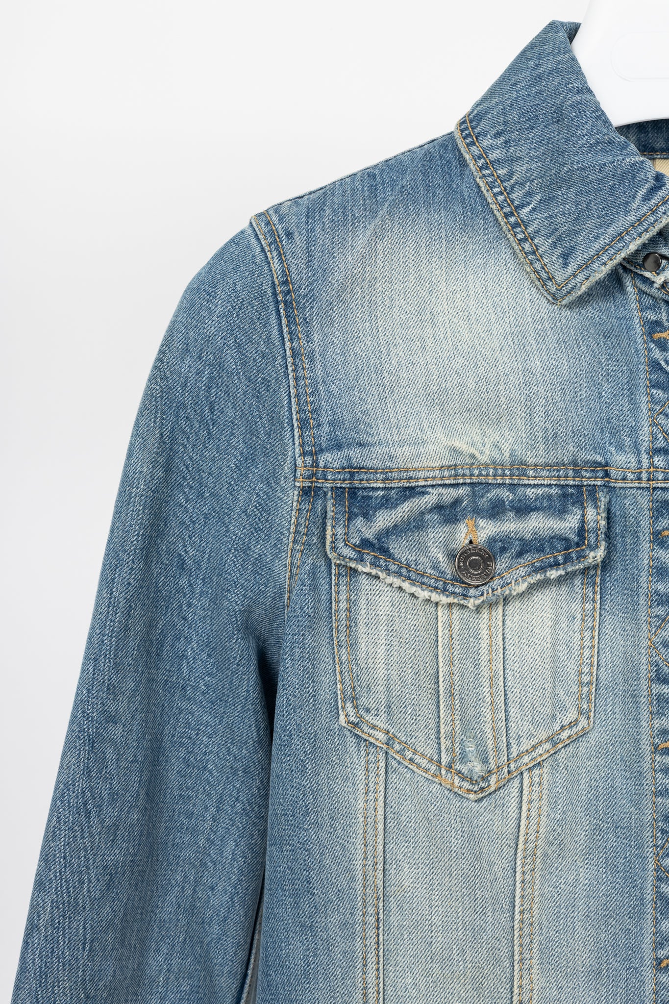 Burberry Brit Blue Faded Cotton Denim Jacket