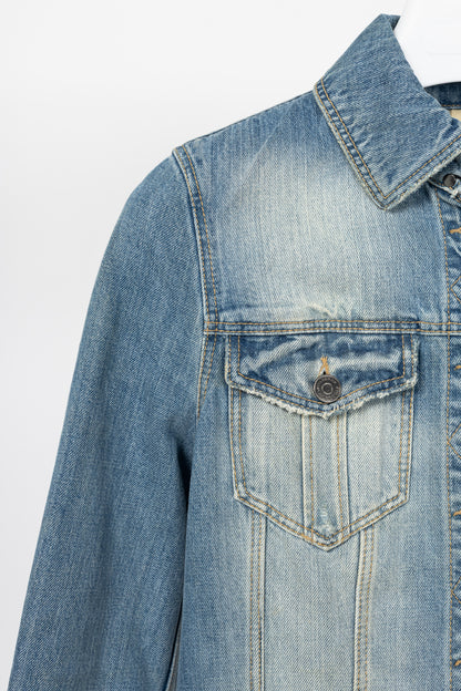 Burberry Brit Blue Faded Cotton Denim Jacket