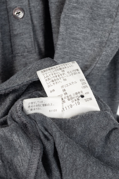 Burberry Blue Label Grey-Jersey Pintuck Flare-Hem Polo Dress