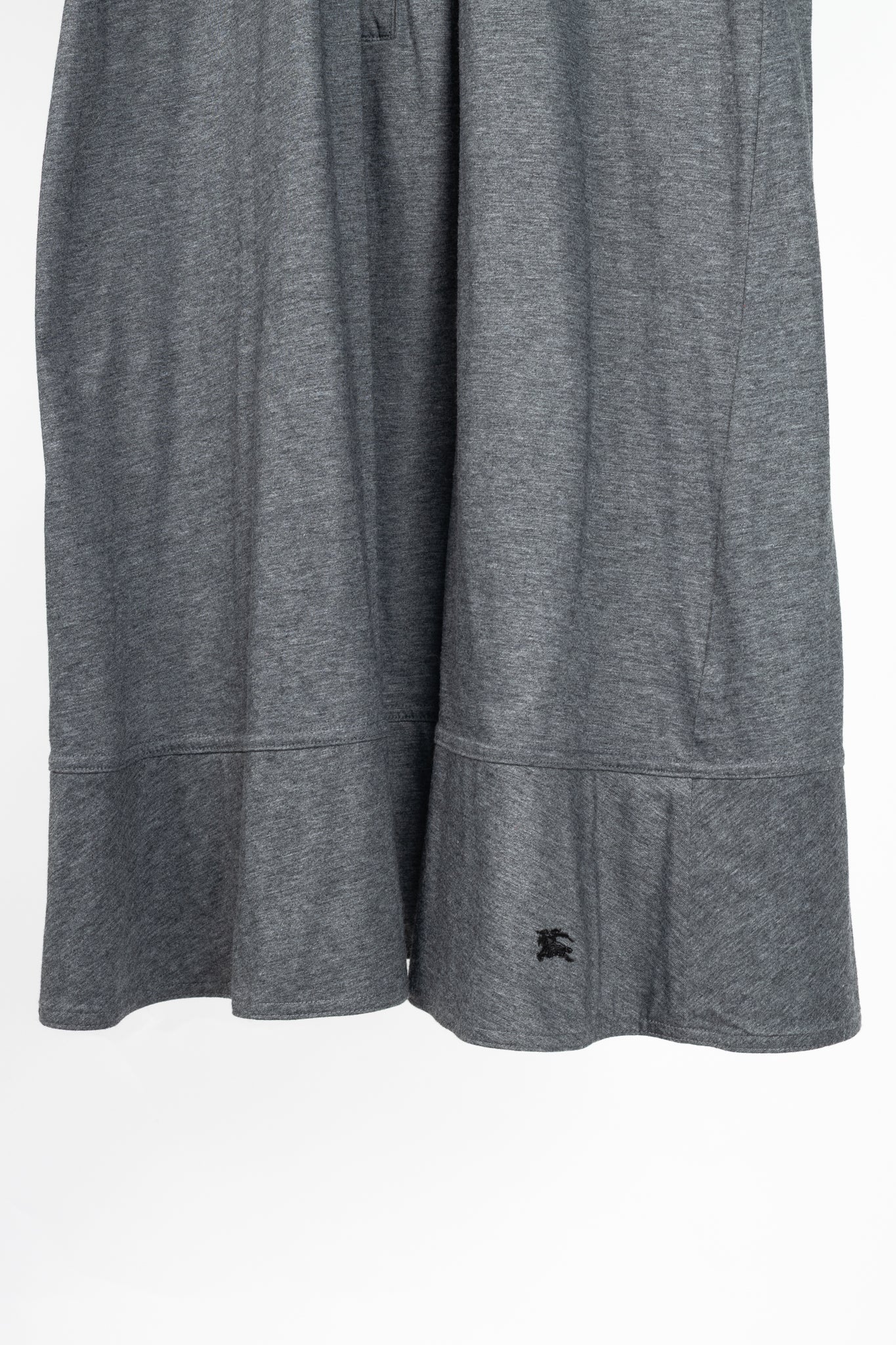 Burberry Blue Label Grey-Jersey Pintuck Flare-Hem Polo Dress