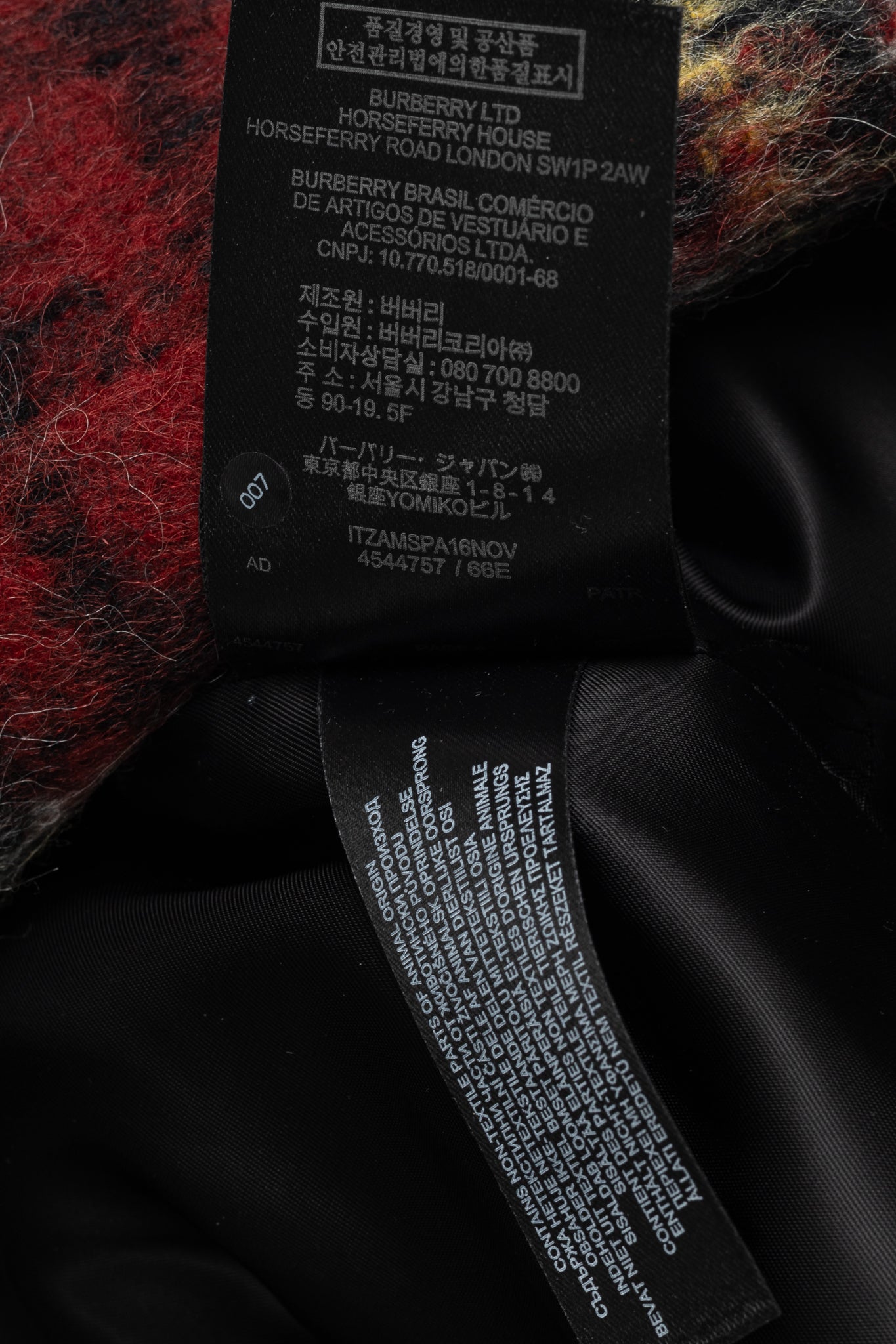 Burberry AW/16 Runway Red Tartan Wool-Blend Coat