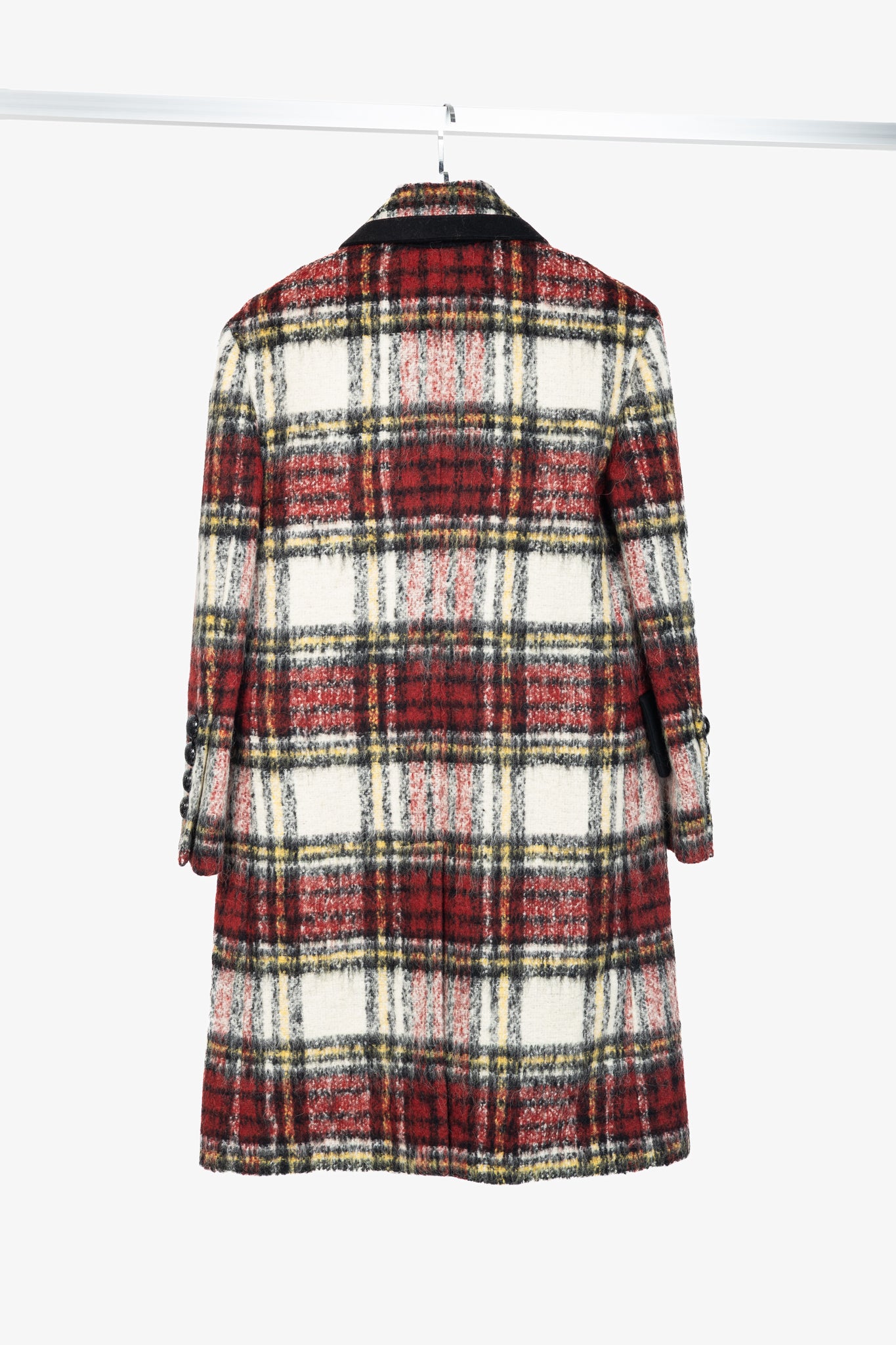Burberry AW/16 Runway Red Tartan Wool-Blend Coat