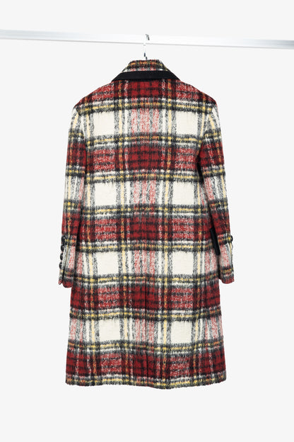 Burberry AW/16 Runway Red Tartan Wool-Blend Coat
