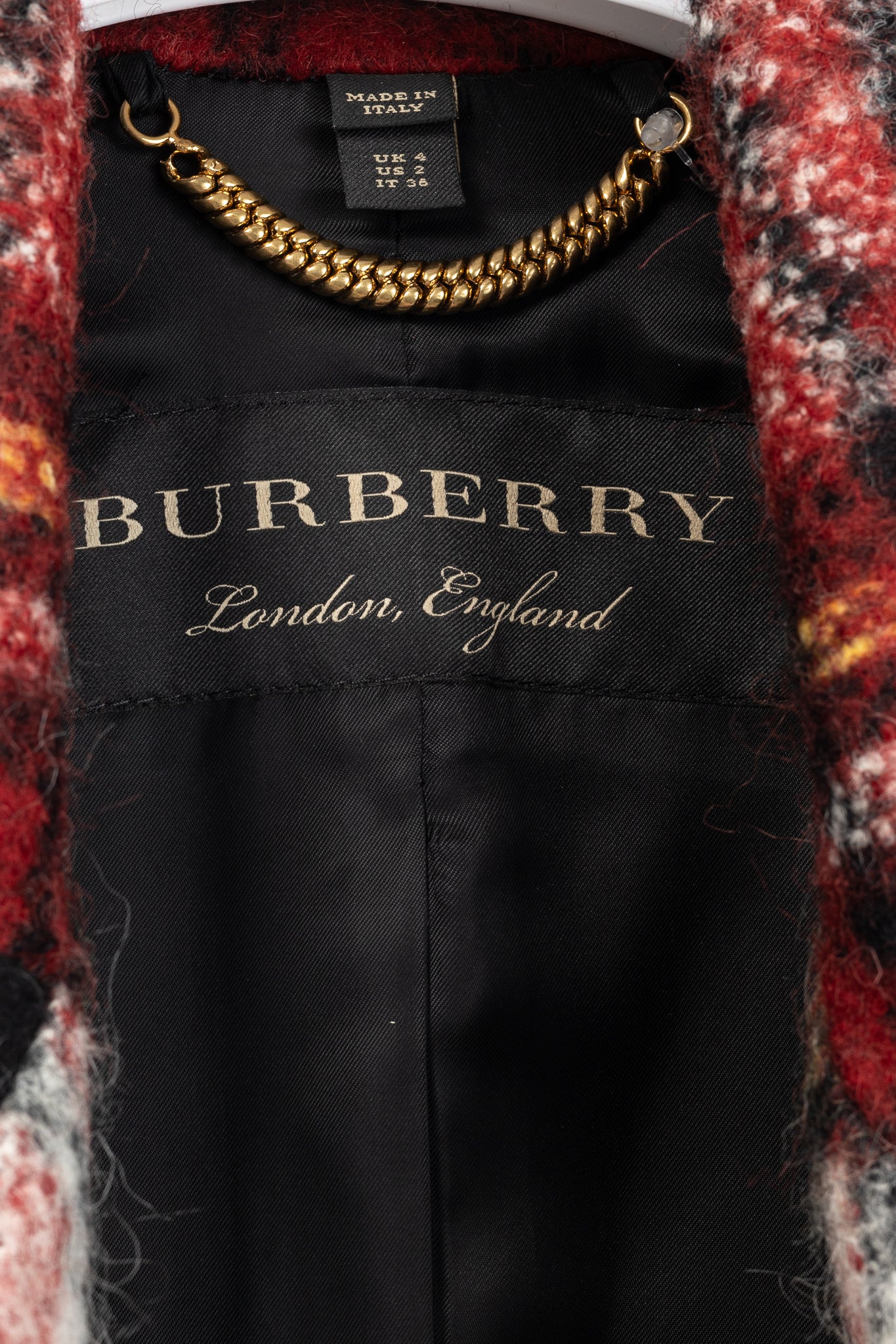 Burberry AW/16 Runway Red Tartan Wool-Blend Coat