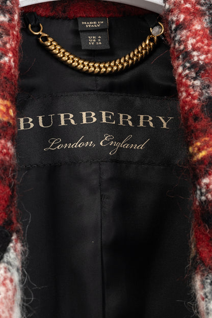 Burberry AW/16 Runway Red Tartan Wool-Blend Coat