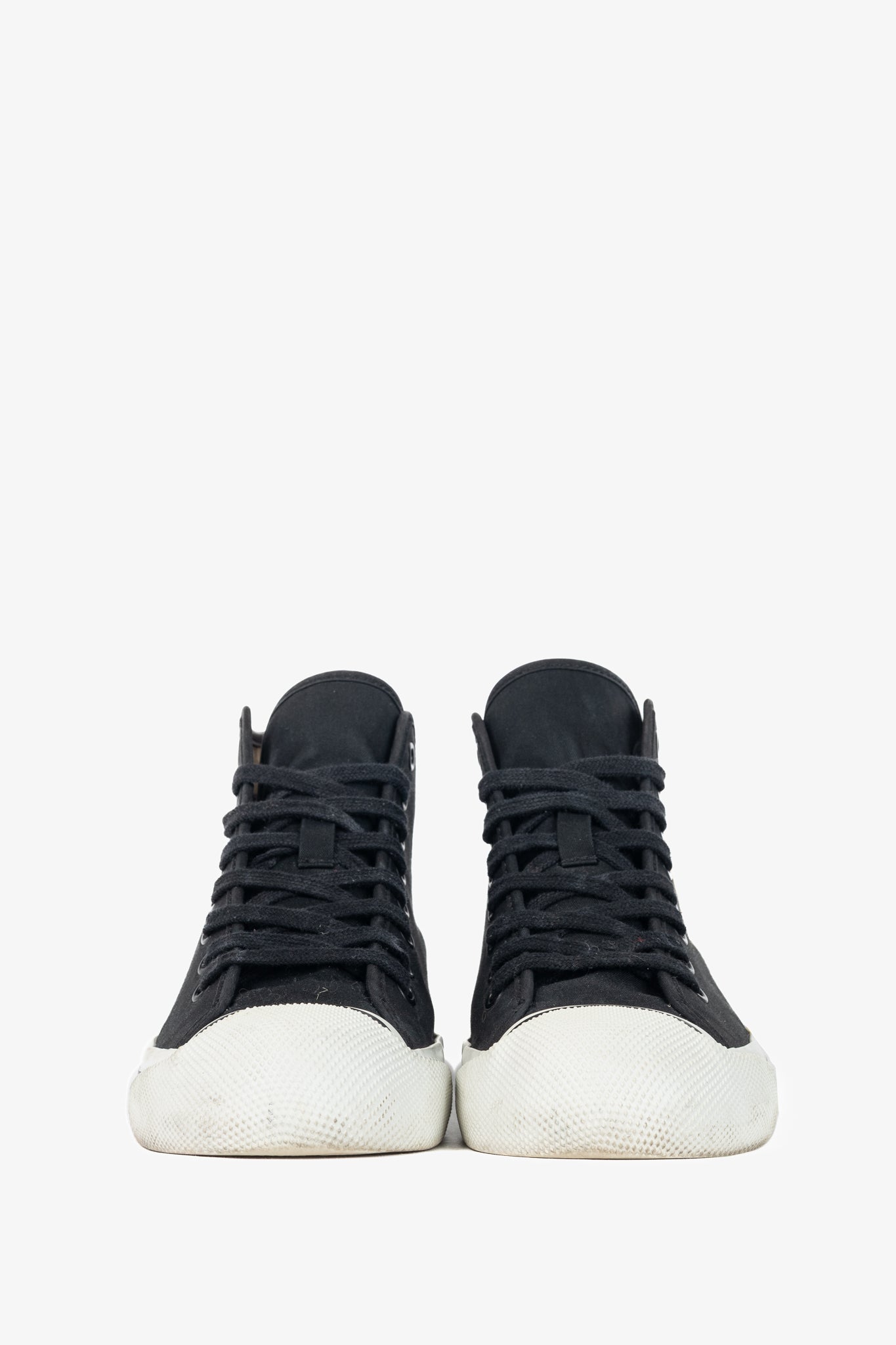 Burberry Kingly Big C Black Embroidered High-Top Lace-Up Sneakers