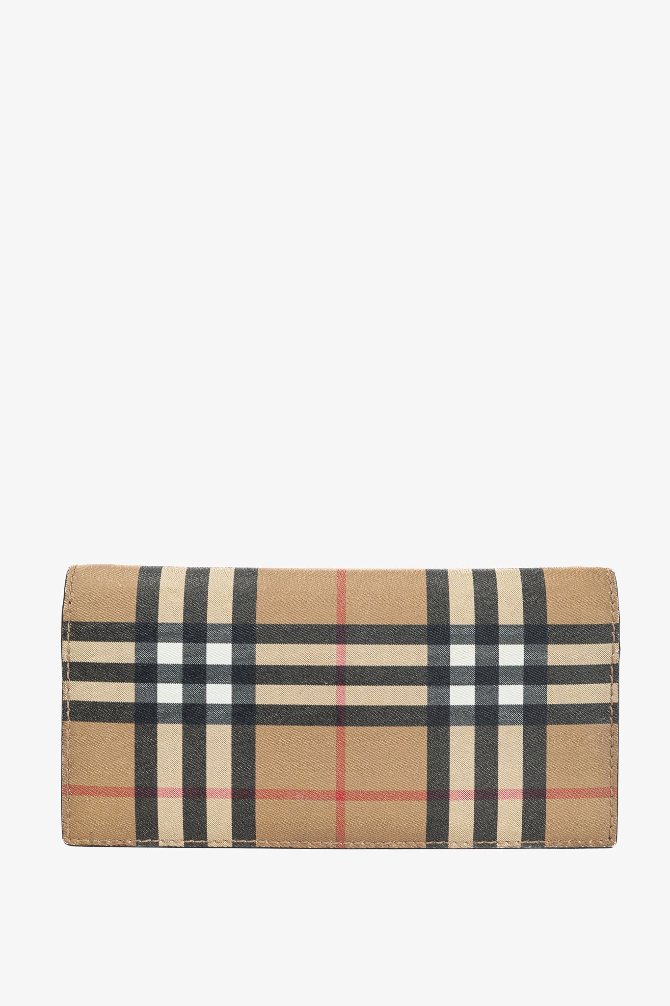 Burberry Cavendish "Black" Vintage Check Leather Continental Wallet