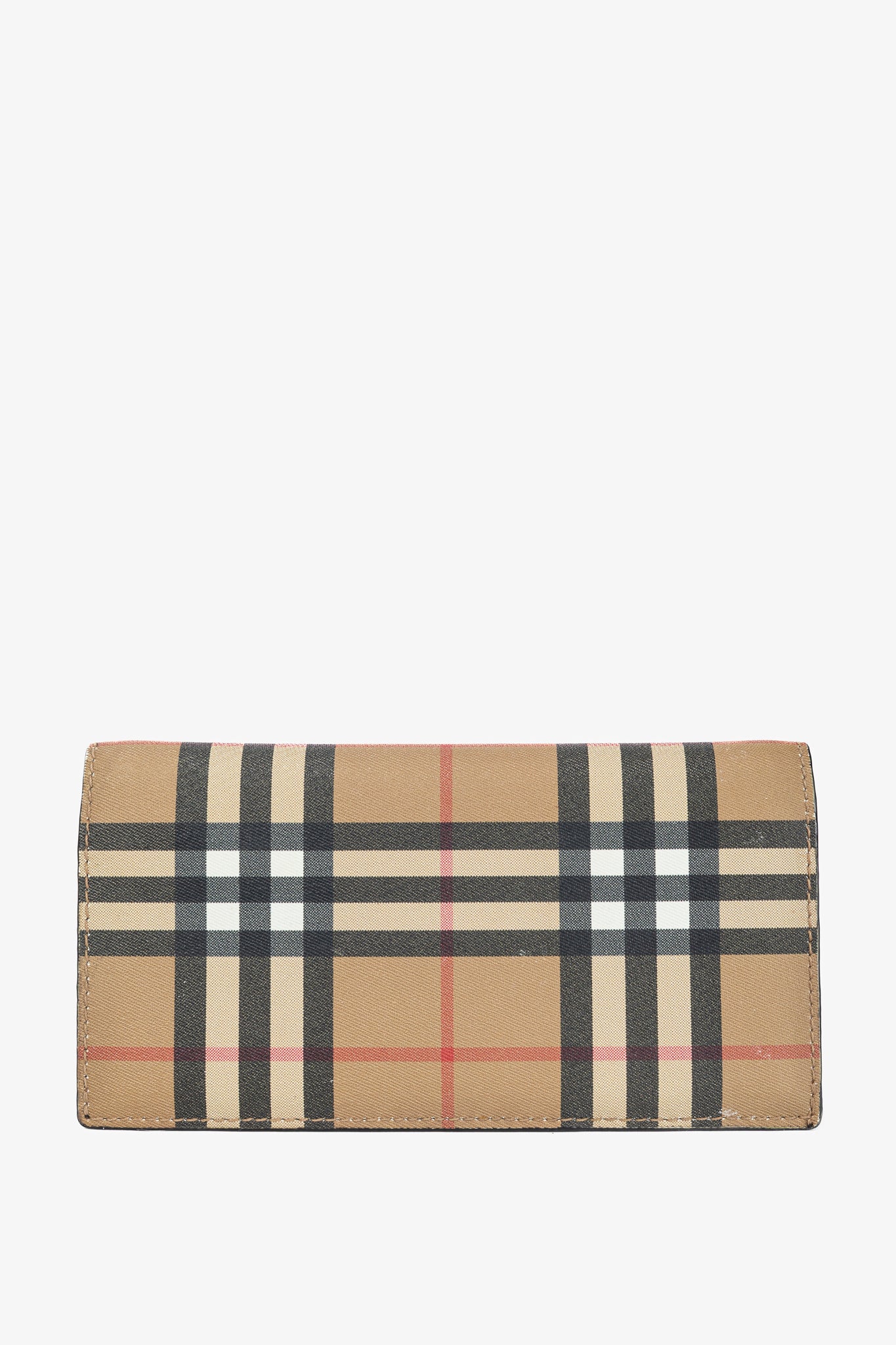 Burberry Cavendish "Black" Vintage Check Leather Continental Wallet