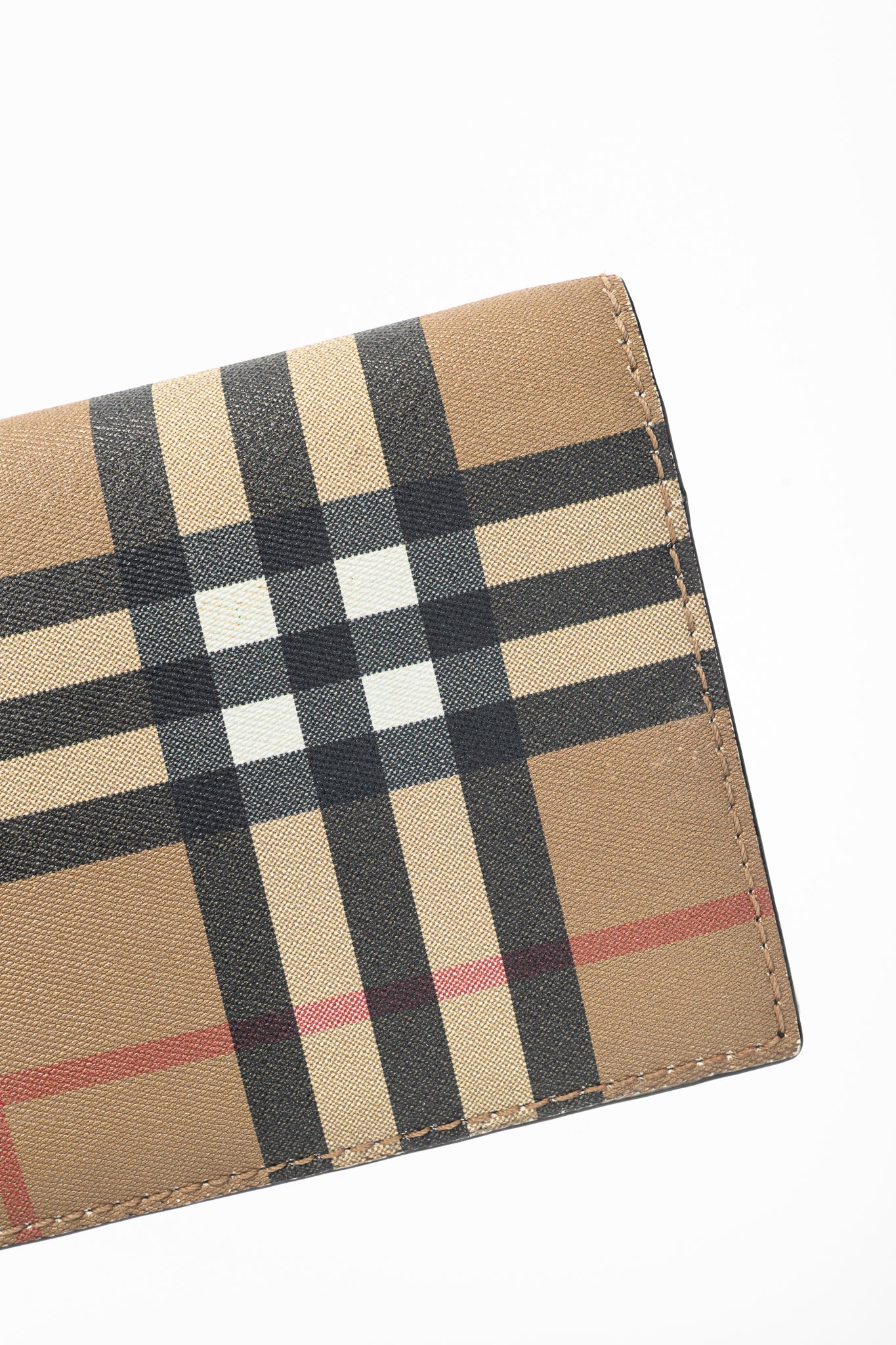 Burberry Cavendish "Black" Vintage Check Leather Continental Wallet