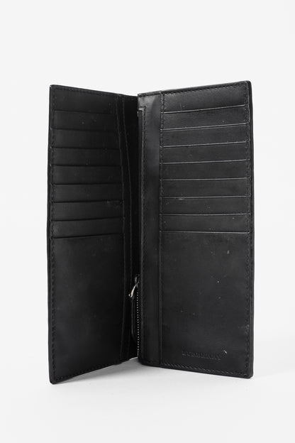 Burberry Cavendish "Black" Vintage Check Leather Continental Wallet