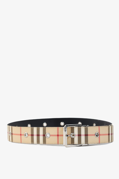 Burberry House Check Coated Canvas Belt