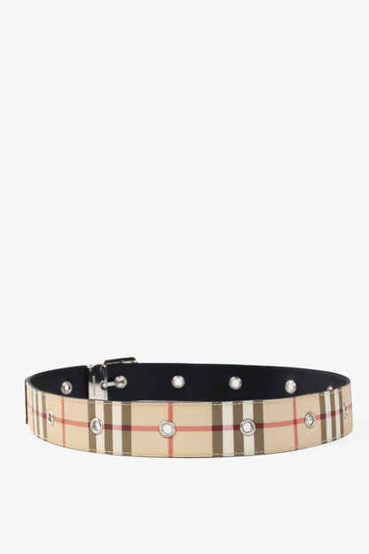 Burberry House Check Coated Canvas Belt