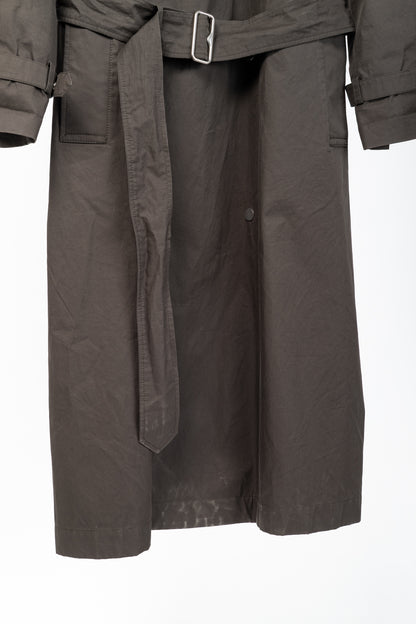 Burberry Kennington 'Otter' Cotton Fur-Trim Long Trench Coat