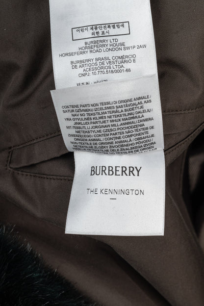Burberry Kennington 'Otter' Cotton Fur-Trim Long Trench Coat