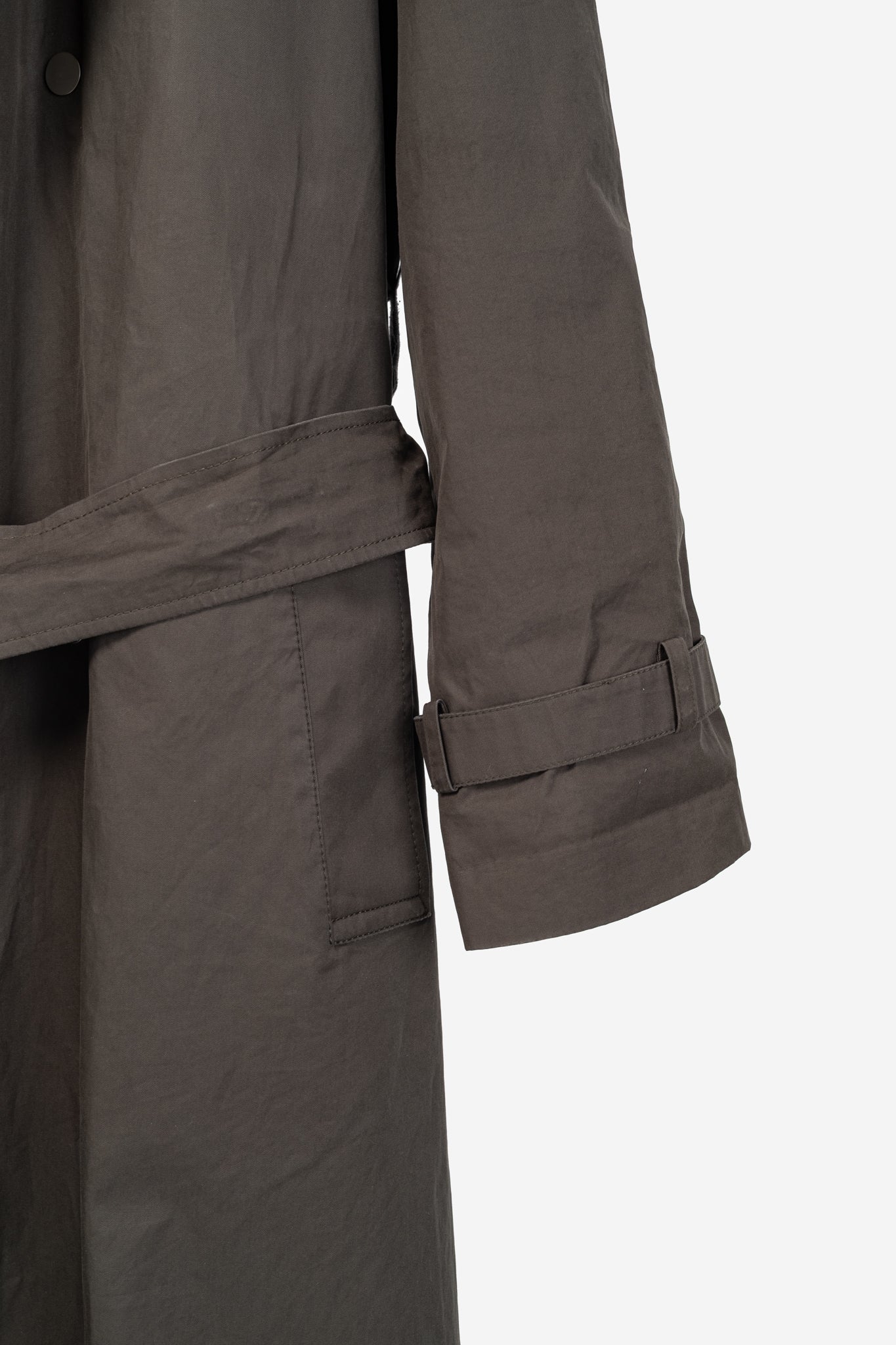 Burberry Kennington 'Otter' Cotton Fur-Trim Long Trench Coat