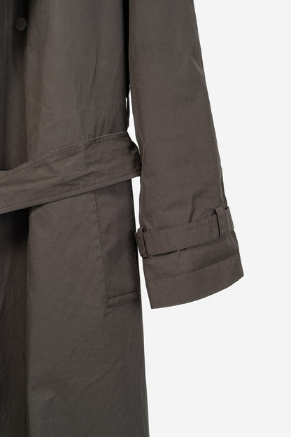 Burberry Kennington 'Otter' Cotton Fur-Trim Long Trench Coat
