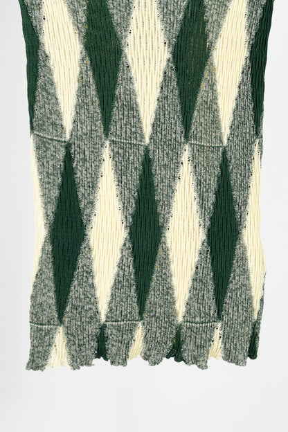 Burberry SS24 Ivy Argyle Cotton & Silk Turtleneck Sweater