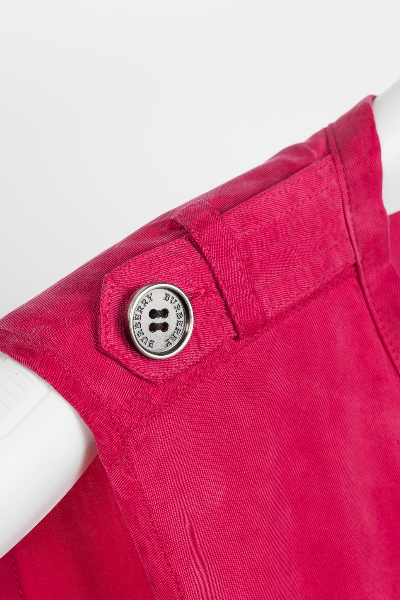 Burberry Pink Zip-Front Pocket Mini Dress