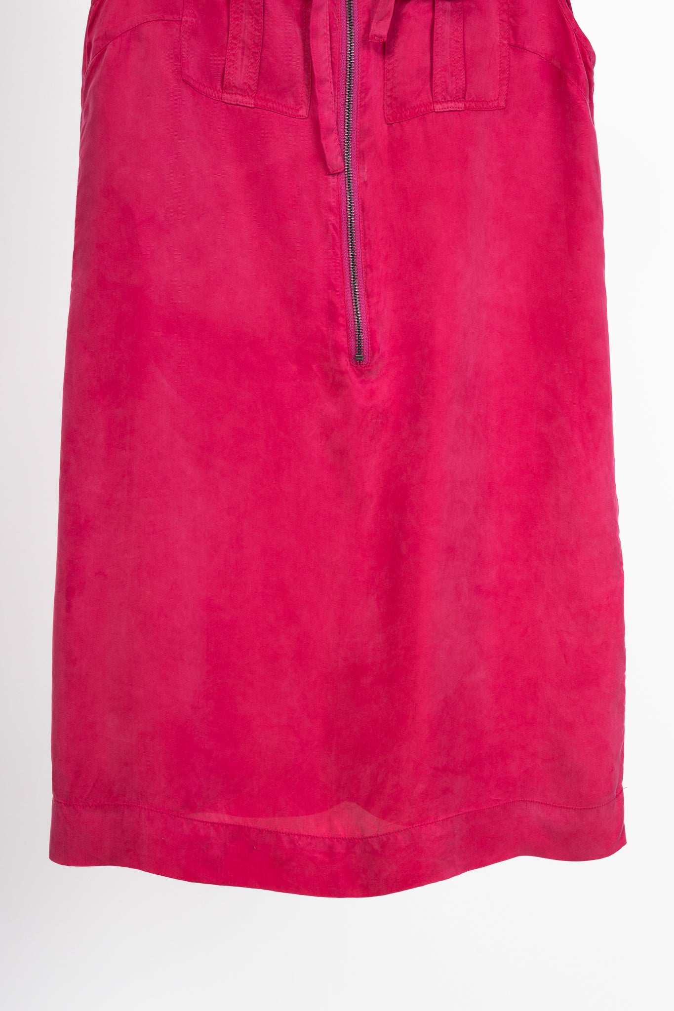 Burberry Pink Zip-Front Pocket Mini Dress