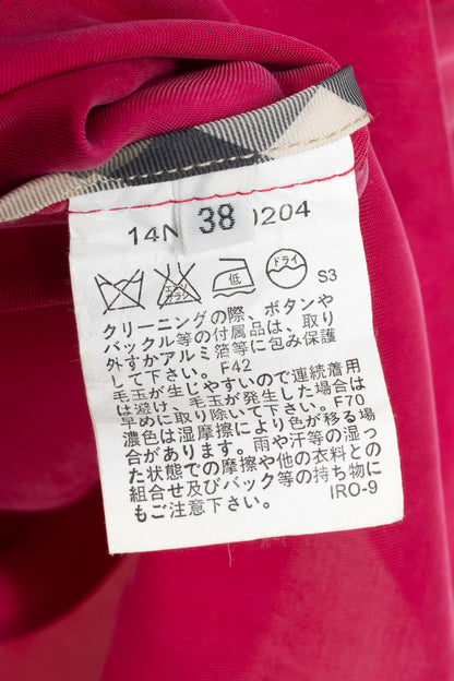 Burberry Pink Zip-Front Pocket Mini Dress