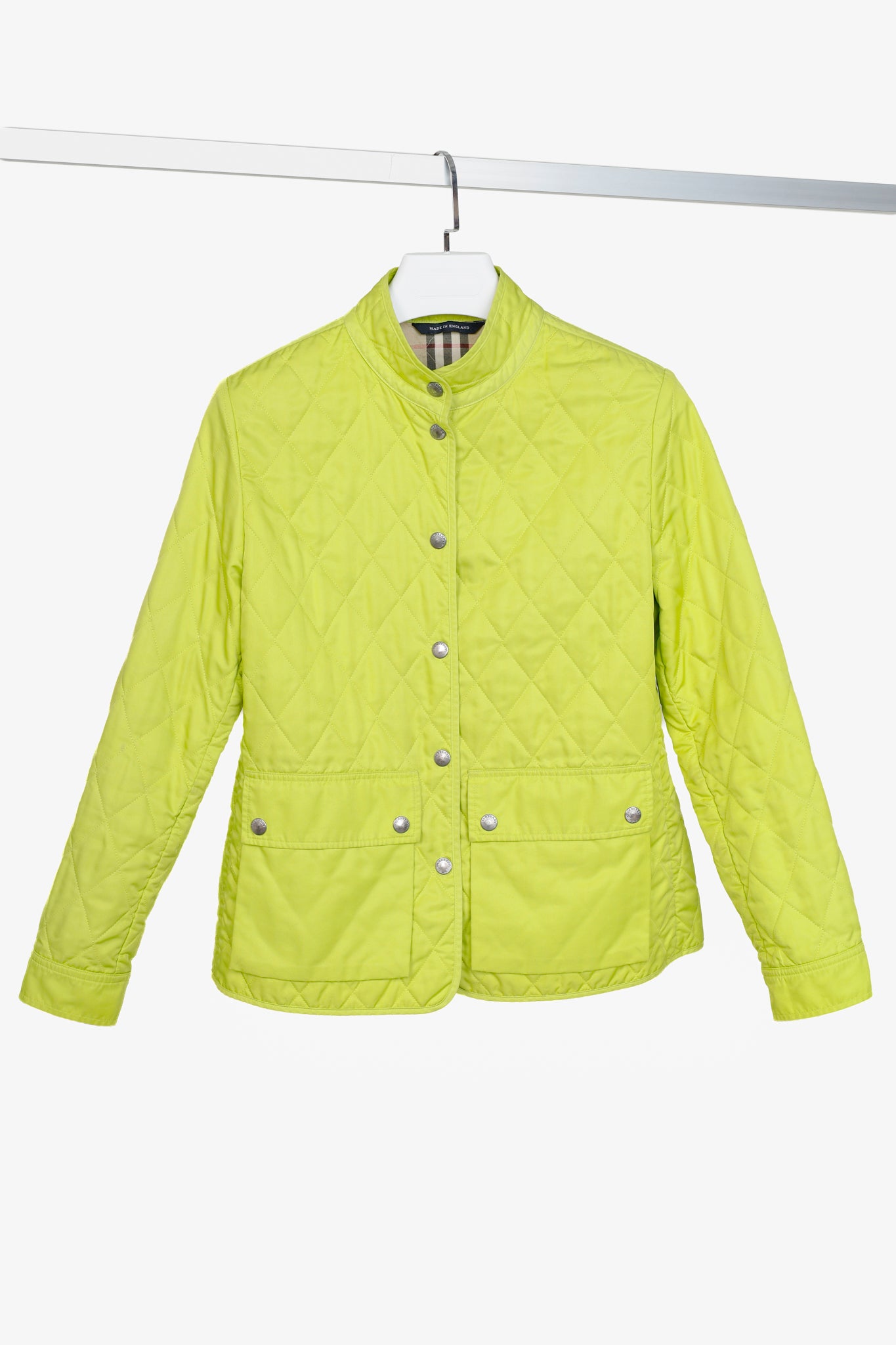 Burberry Neon Yellow Quilted Short Jacket