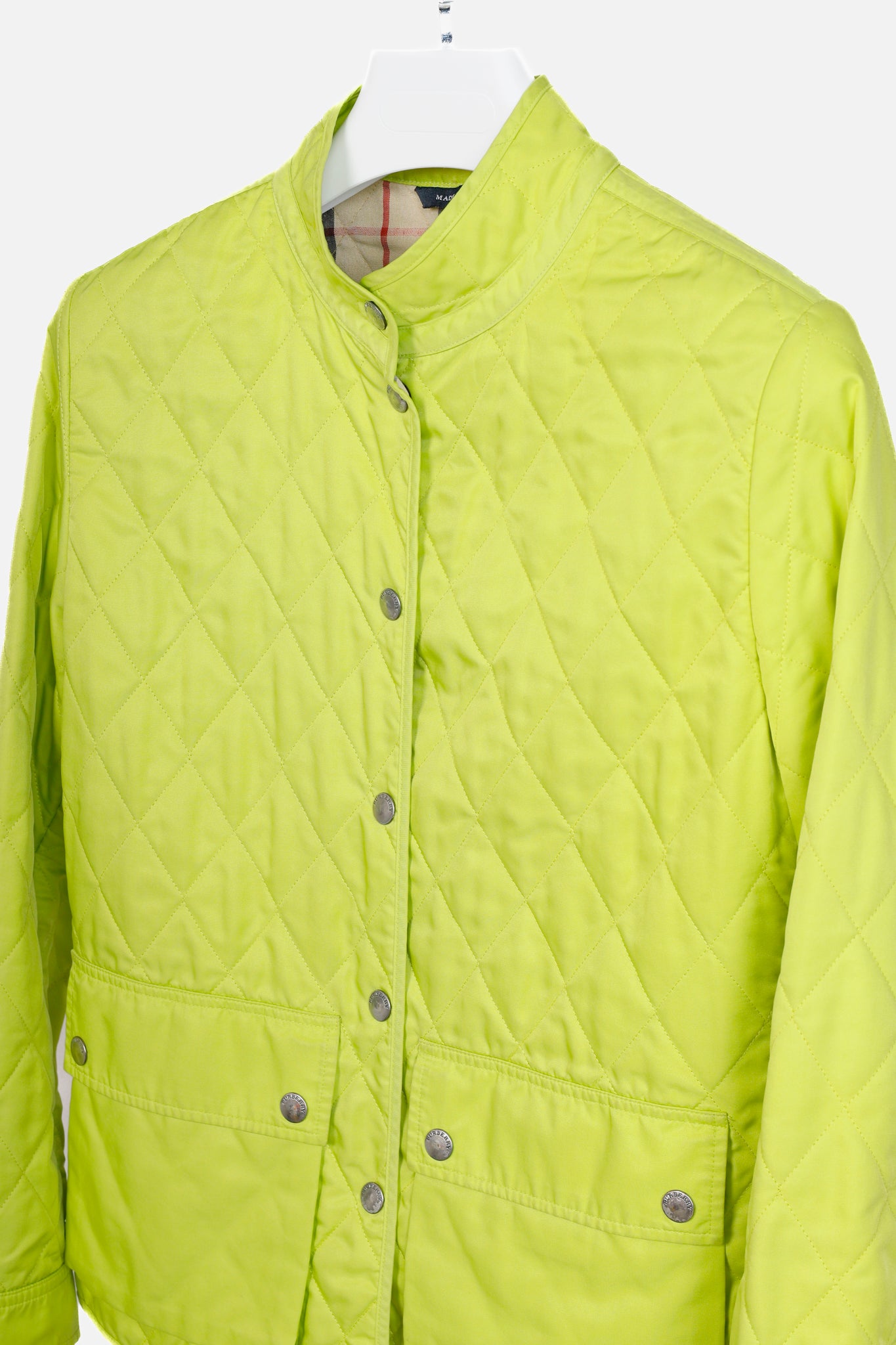 Burberry Neon Yellow Quilted Short Jacket