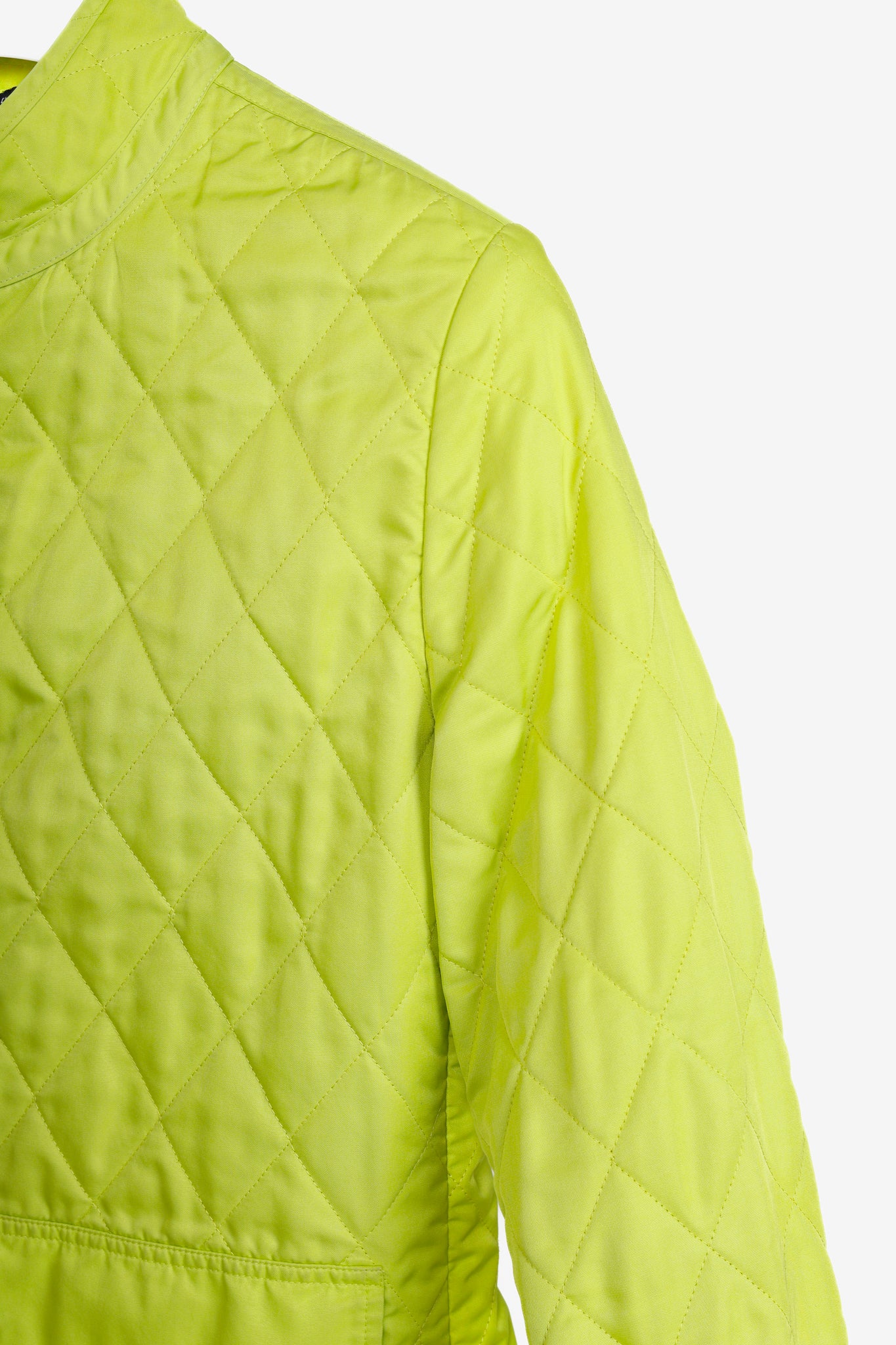 Burberry Neon Yellow Quilted Short Jacket