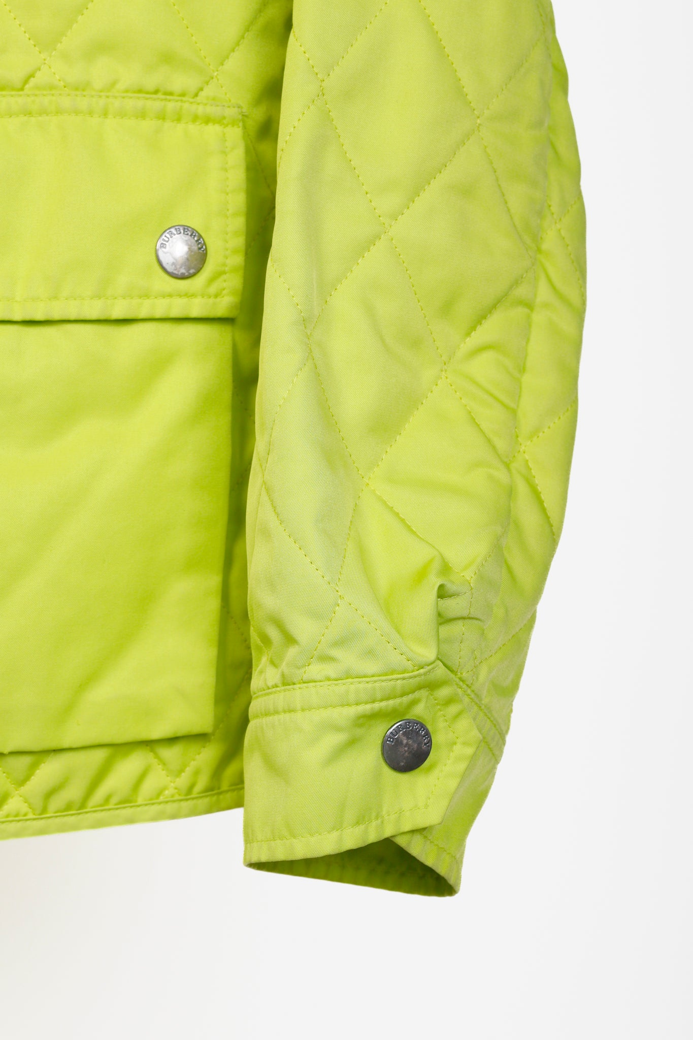 Burberry Neon Yellow Quilted Short Jacket