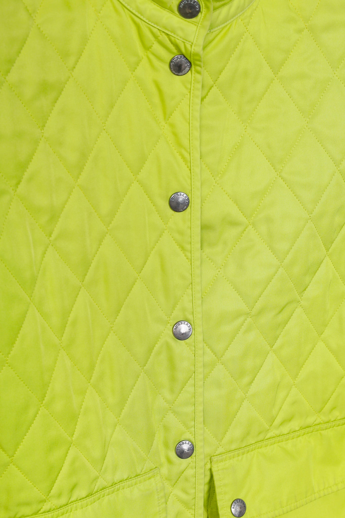 Burberry Neon Yellow Quilted Short Jacket