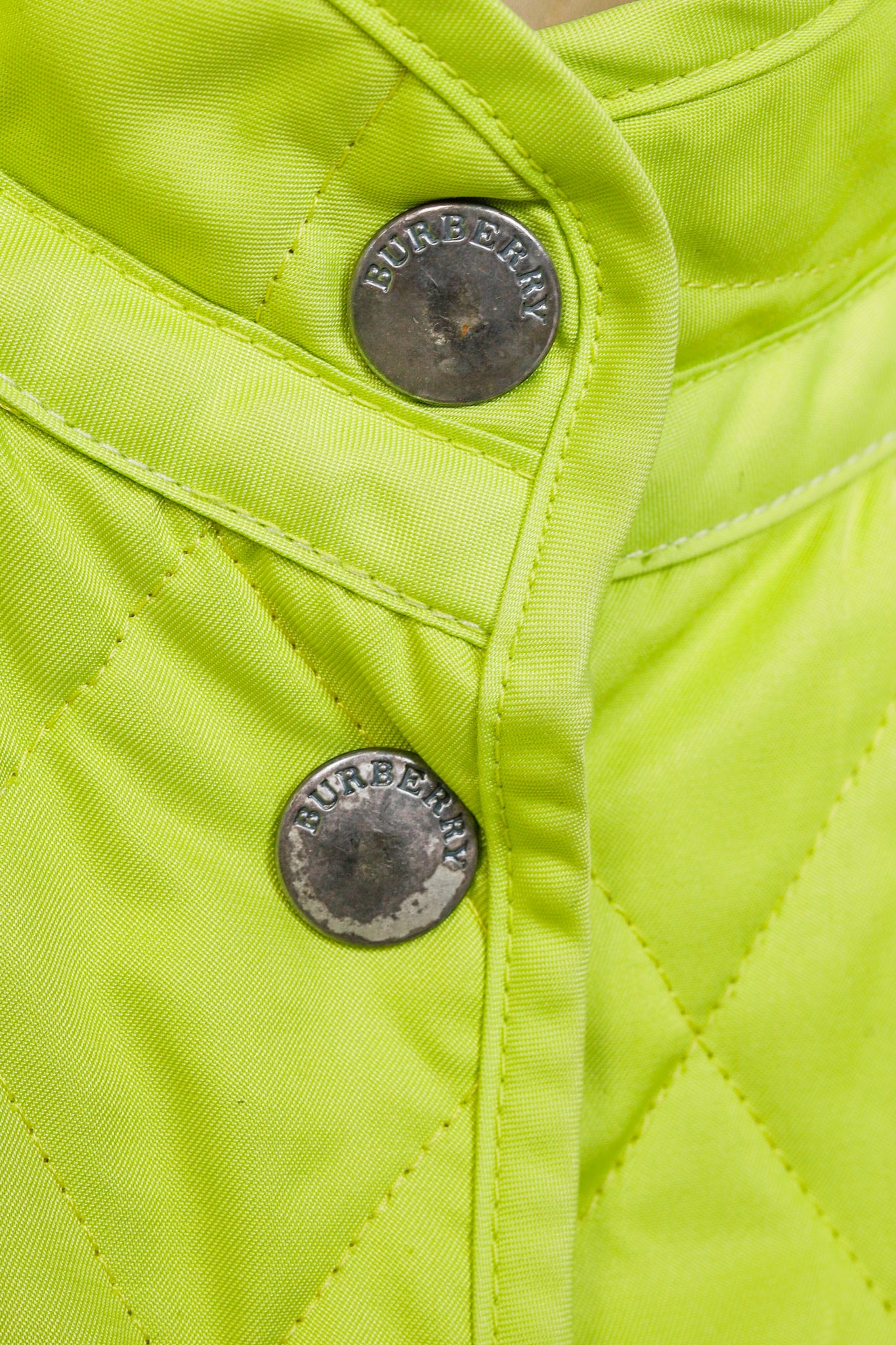 Burberry Neon Yellow Quilted Short Jacket