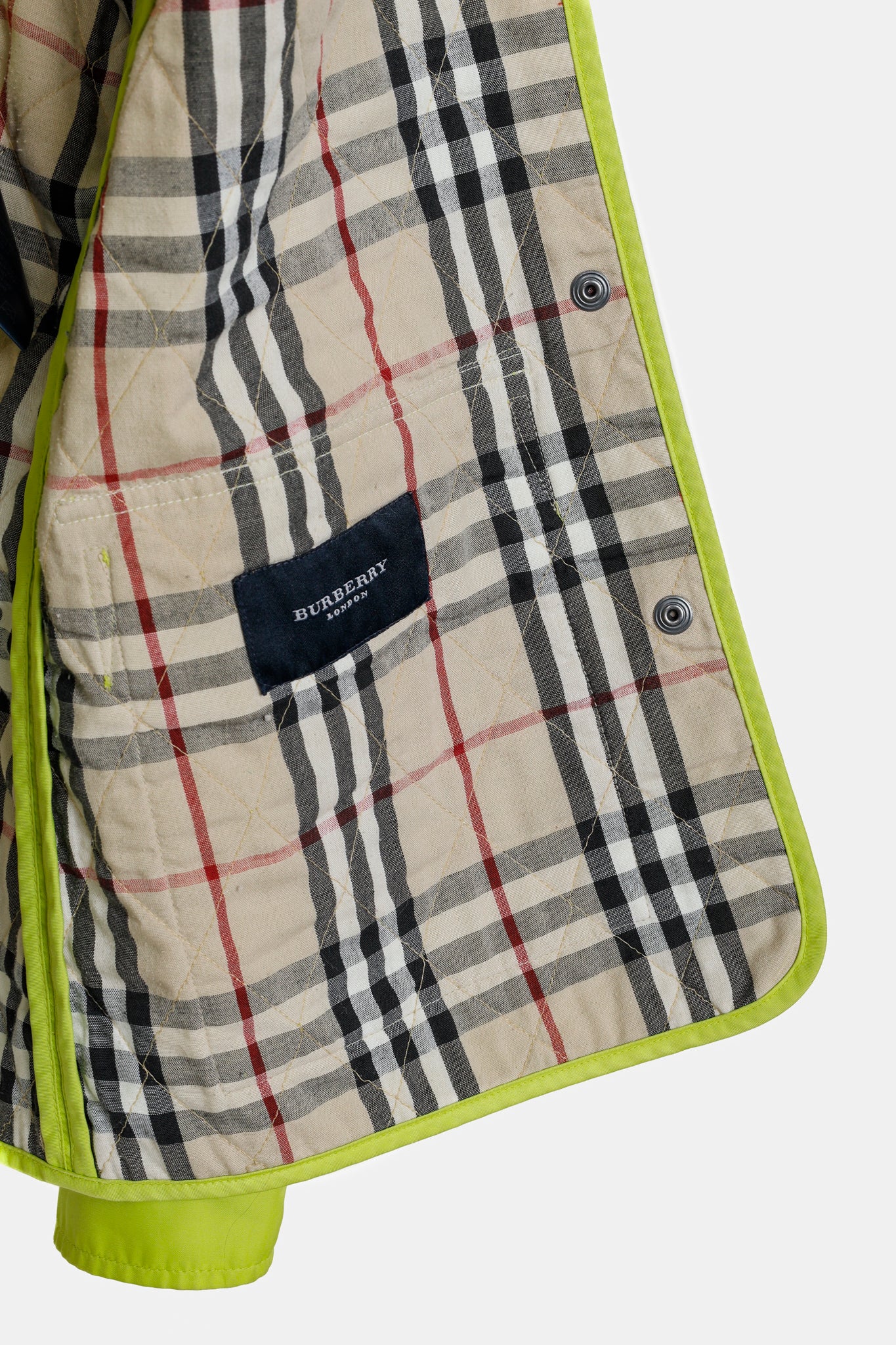 Burberry Neon Yellow Quilted Short Jacket