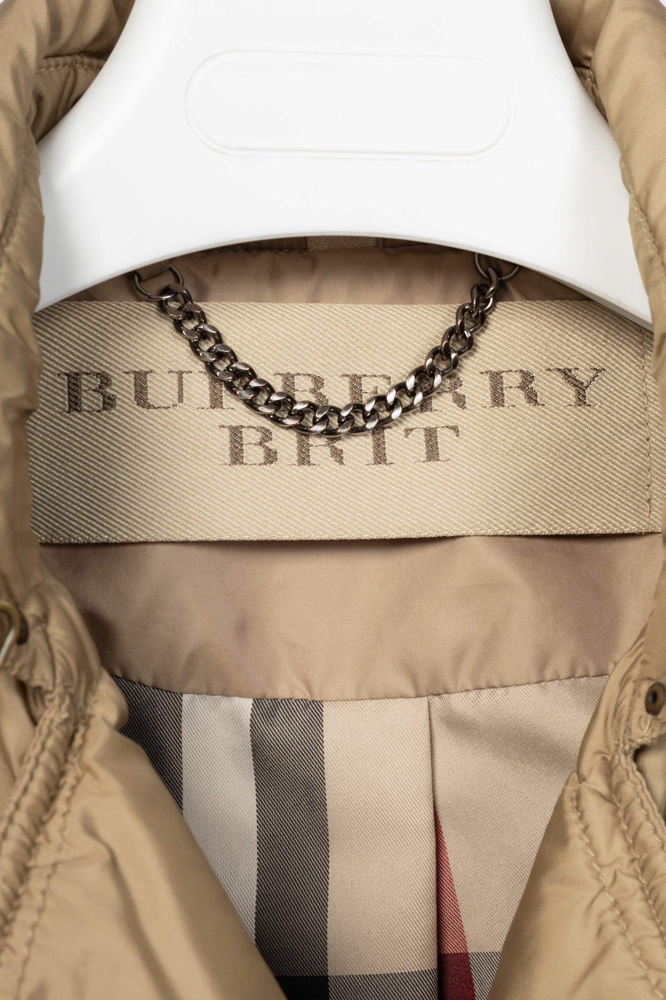 Burberry Brit Gold Quilted-Taffeta Double-Breasted Coat